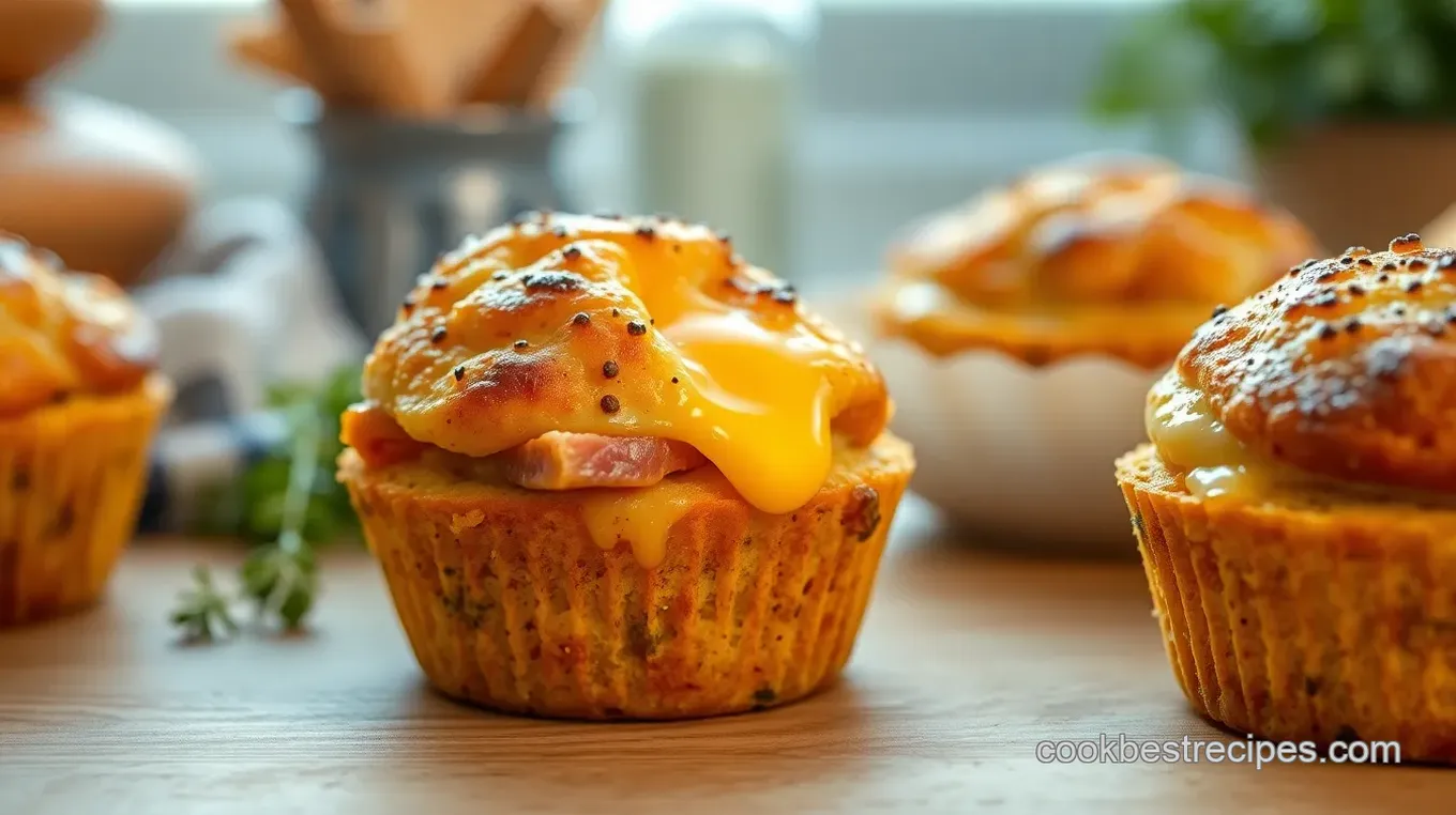 Hash Brown Breakfast Muffins with Ham & Cheese