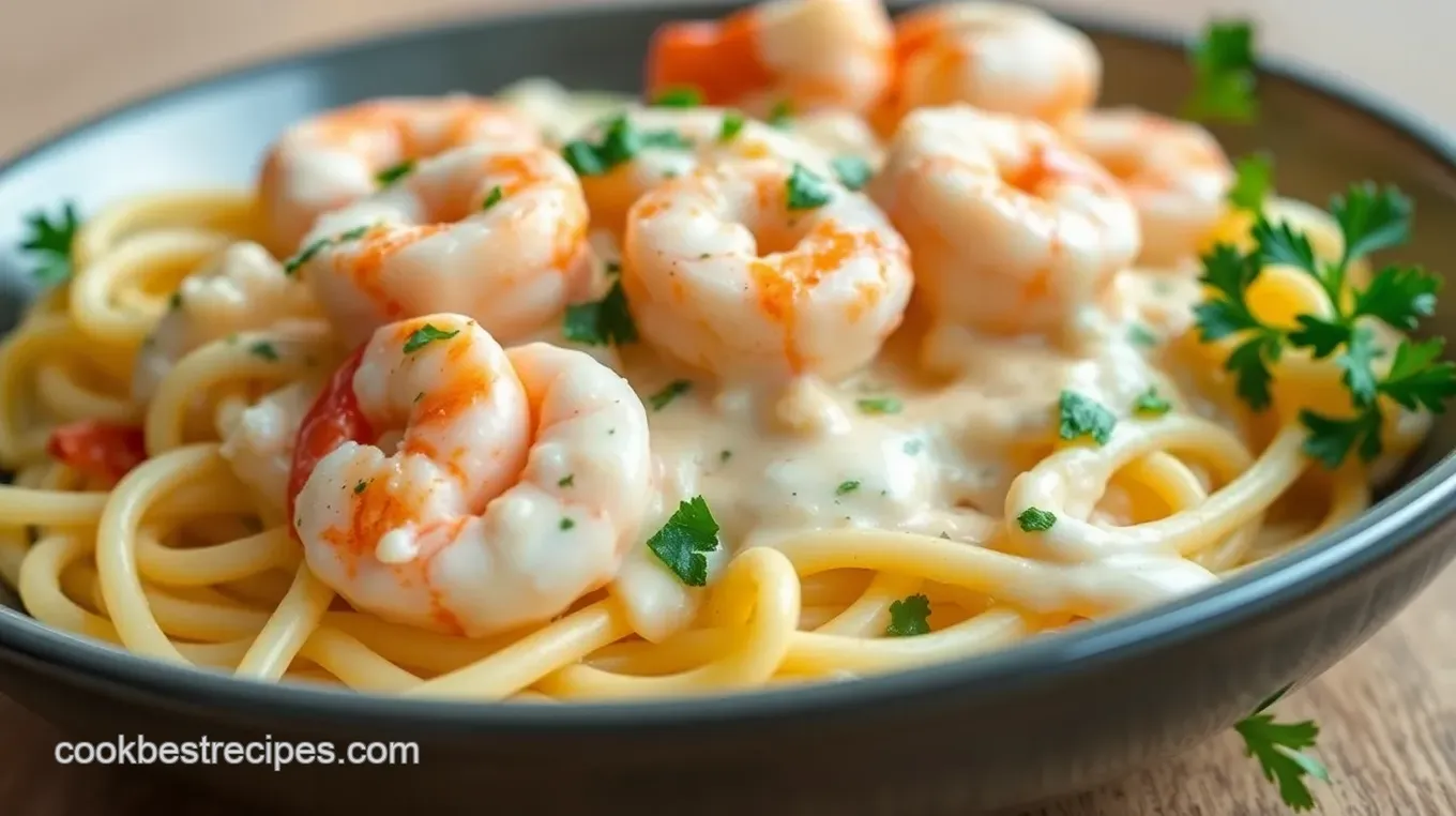 Shrimp Alfredo Bake