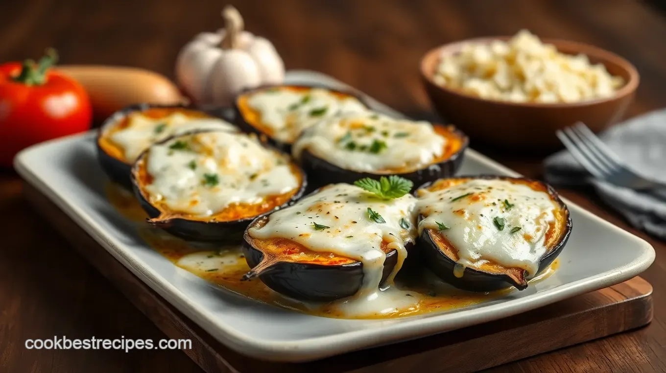 Baked Eggplant with Garlic & Parmesan Delight