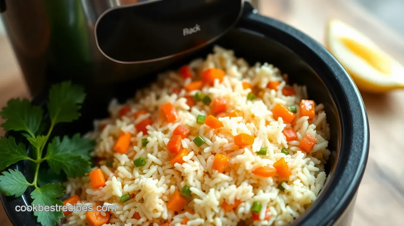 Savory Vegetable Rice Pilaf in a Black and Decker Rice Cooker