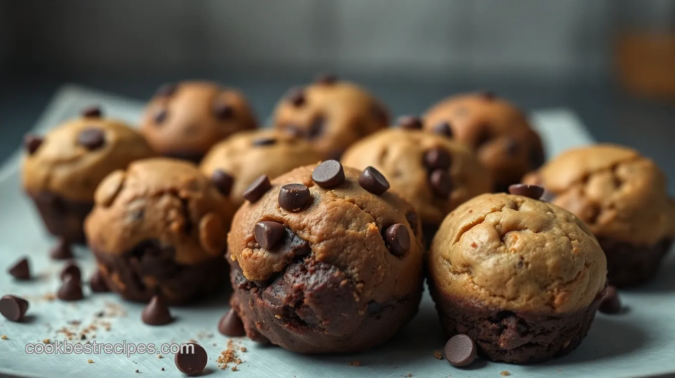 Chocolate Chip Cookie Dough Brownie Bombs