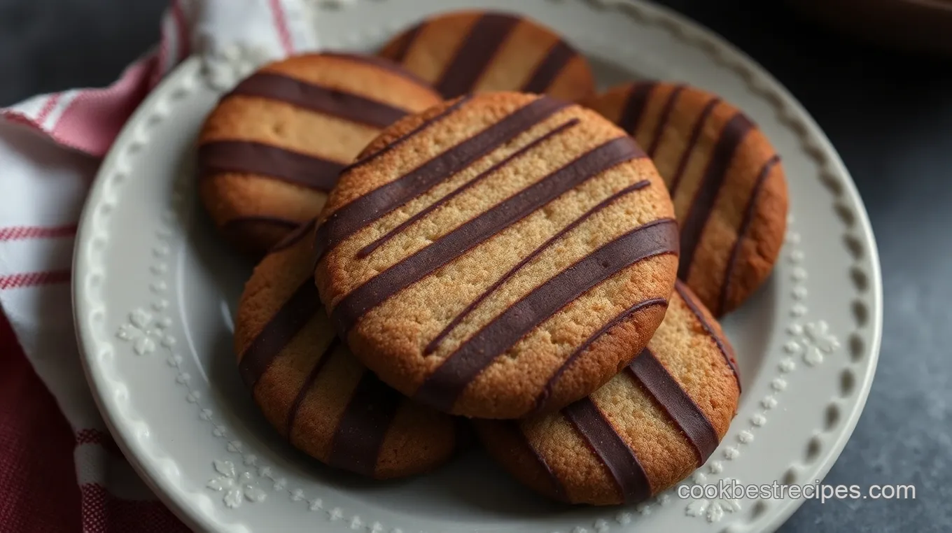 Cocoa Striped Rolled Wafer Cookies