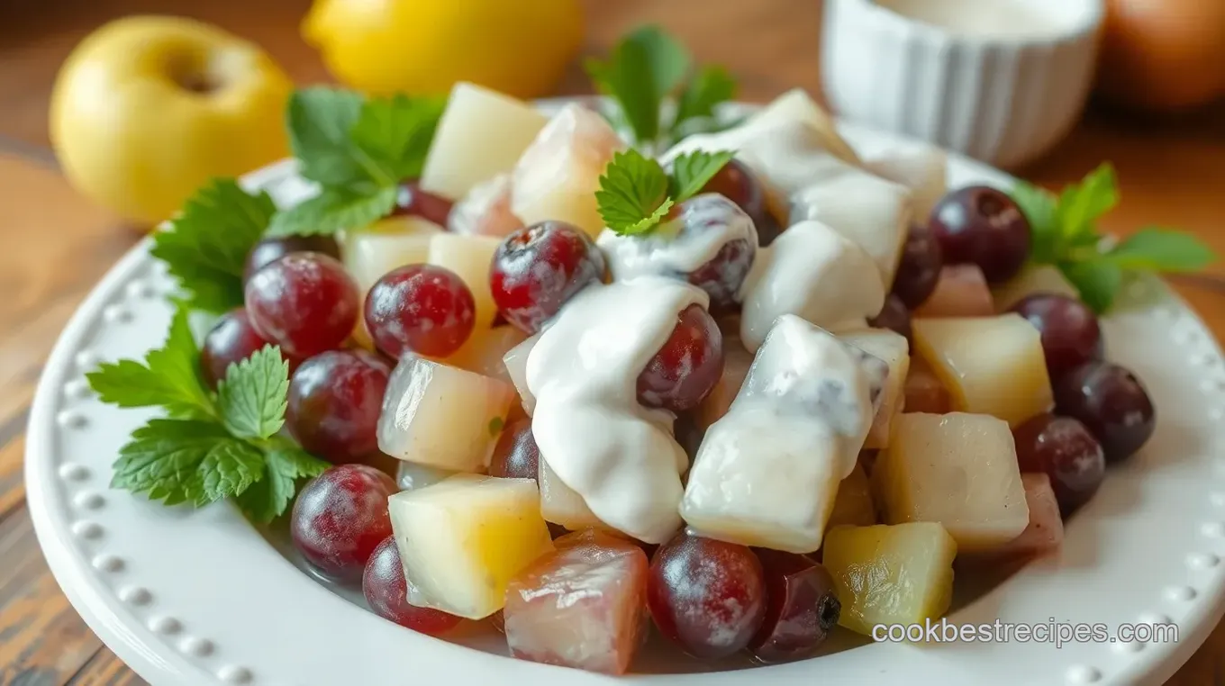 Delicious Creamy Grape Salad