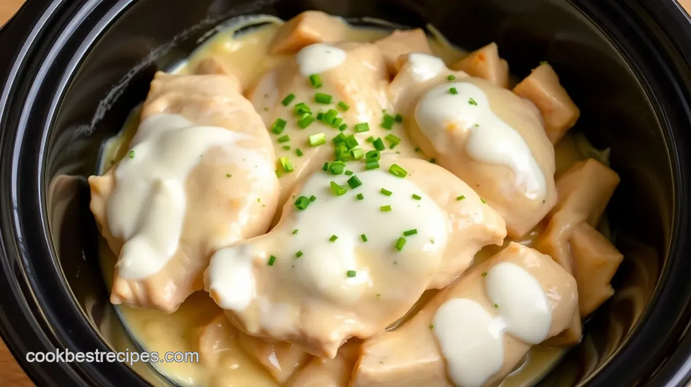 Easy Slow Cooker Chicken with Creamy Ranch