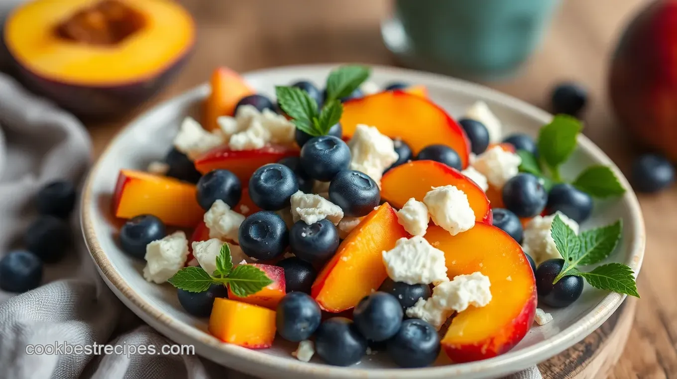 Blueberry Peach Feta Salad