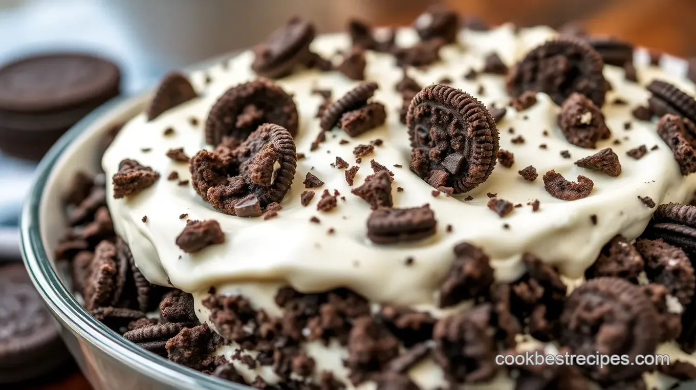 Decadent Oreo Cookie Dessert Trifle