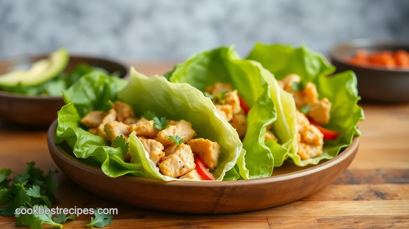 Quick Chicken Lettuce Wraps with Hoisin Sauce