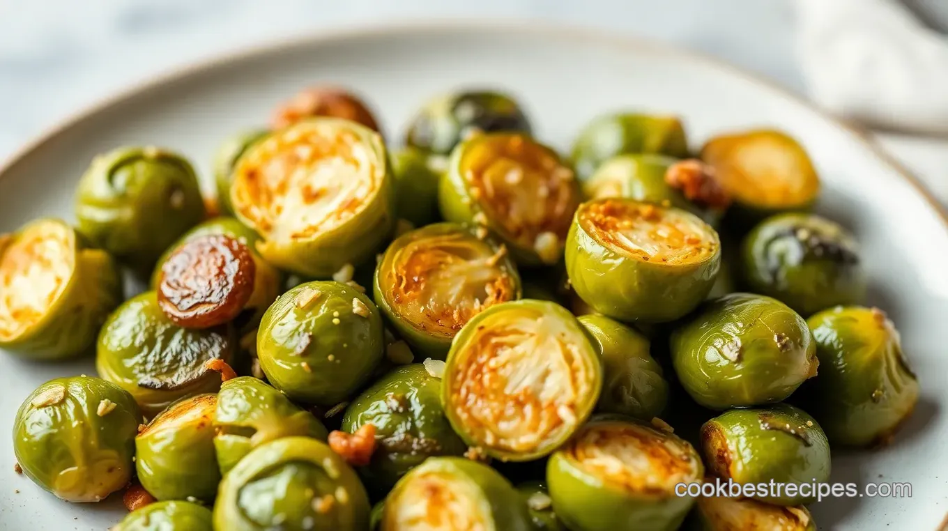 Roasted Brussels Sprouts with Garlic & Parmesan