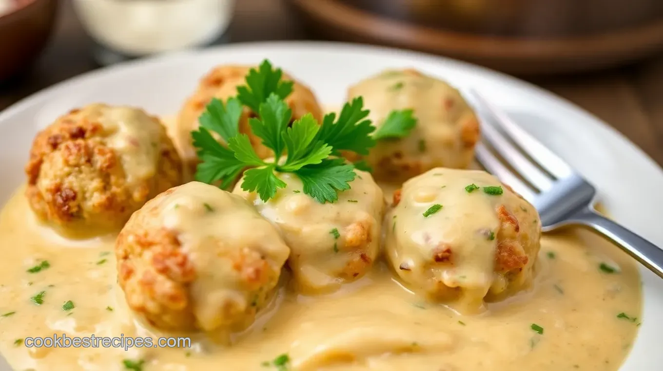 Slow Cooker Tuscan Chicken Meatballs with Gnocchi