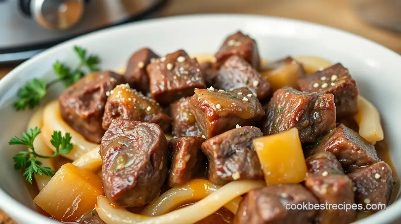 Slow Cooker Cube Steak with Creamy Mushroom Sauce