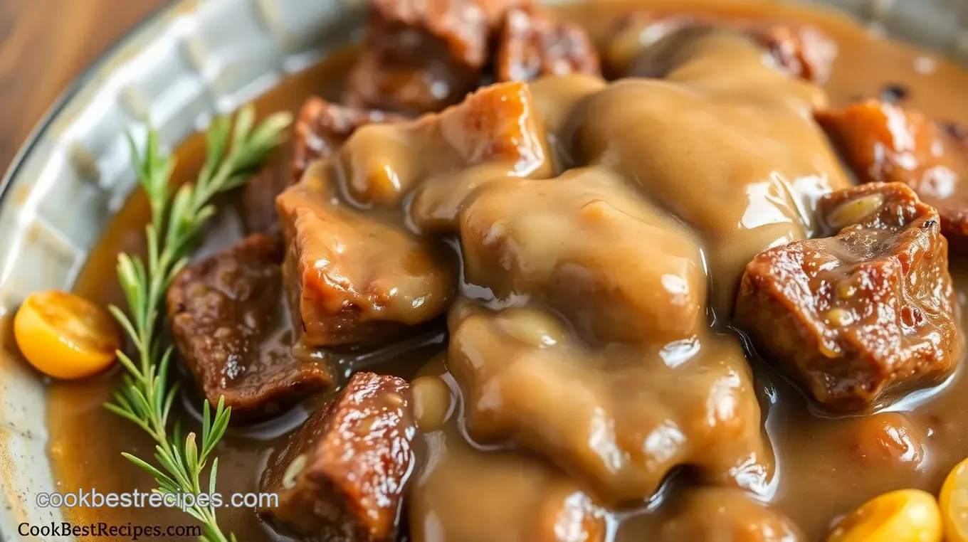 Slow Cooker Cube Steak with Brown Gravy