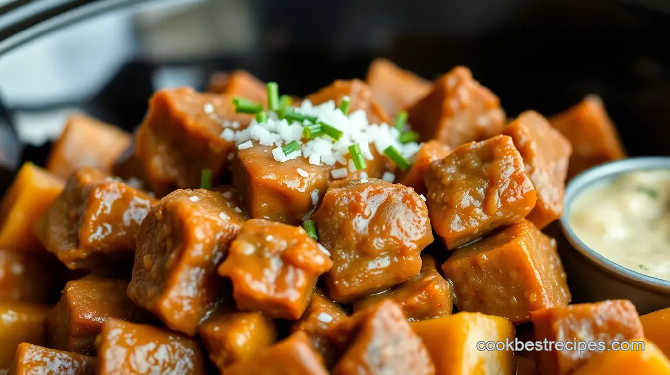 Slow Cooker Cubed Steak in Savory Gravy