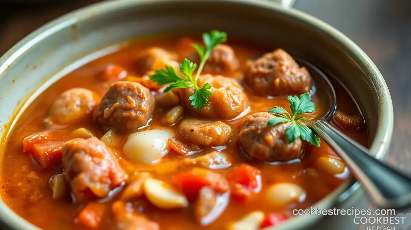 Slow Cooker Creamy Tortellini Soup with Sausage