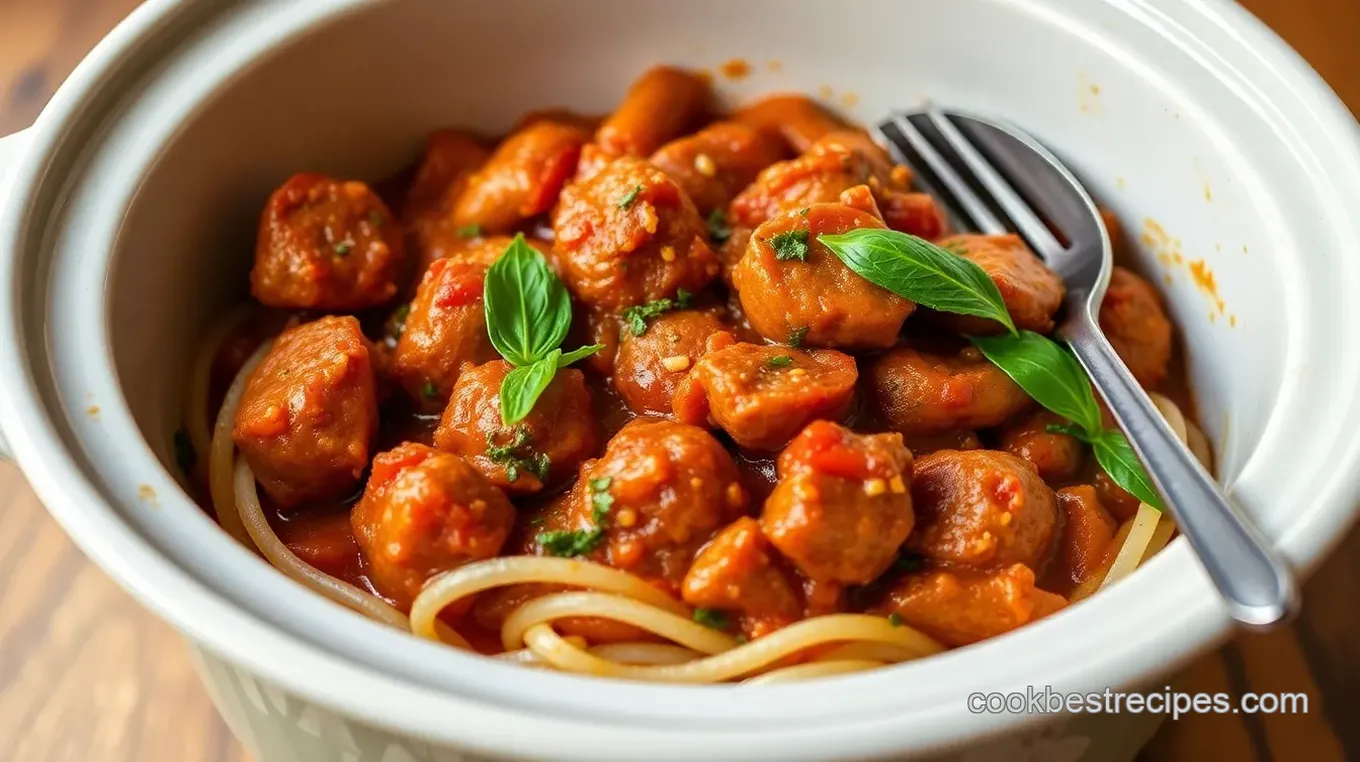 Slow Cooker Sausage Tortellini