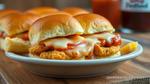 Bake Chicken Sliders with Cheese & Marinara