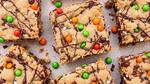 Leftover Halloween Candy Cookie Bars