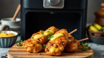 Air Fryer Chicken Skewers with Garlic Butter