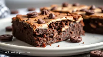 Bake Cookies & Cream Brownies in 45 Minutes recipe card