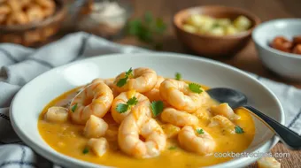 Cooked Shrimp Coconut Creamy Curry Dish