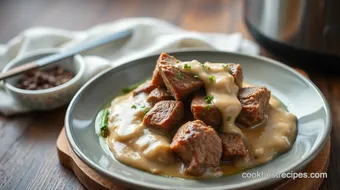 Crock Pot Cube Steak with Creamy Sauce