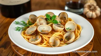 Sautéed Clams Pasta with Garlic & Wine