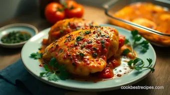 Ultimate Garlic Butter Tomato Baked Chicken Recipe for Families recipe card