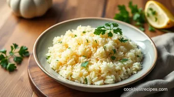 Sautéed Garlic Butter Rice with Fresh Parsley