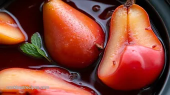 Stoofperen in de Slowcooker: Easy Spiced Poached Pears Recipe recipe card