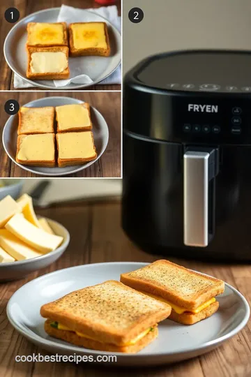 Air Fryer Grilled Cheese Sandwiches steps