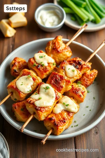 Air Fryer Garlic Parmesan Chicken Skewers steps