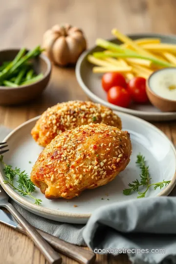 Air Fryer Parmesan Crusted Chicken presentation