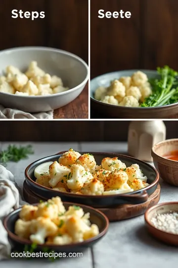 Roasted Garlic Parmesan Cauliflower steps