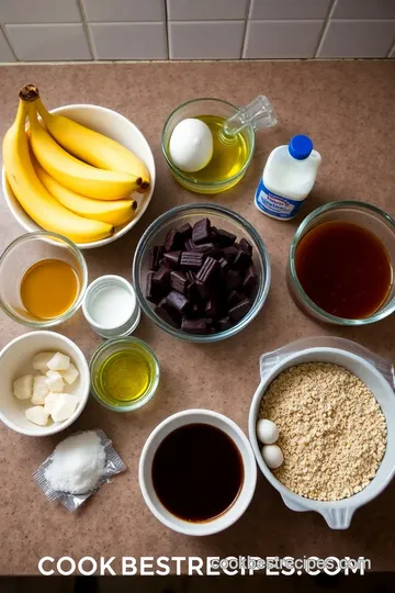 Chocolate Banana Bread ingredients