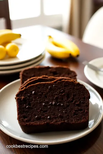 Chocolate Banana Bread presentation