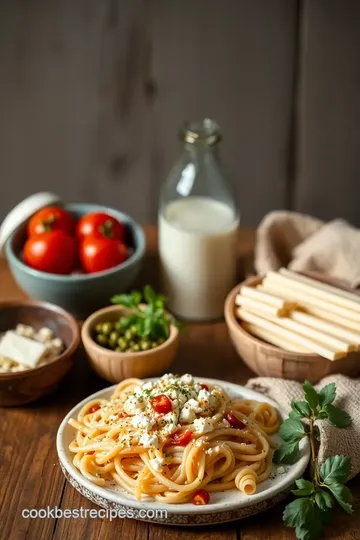 Baked Feta Pasta ingredients