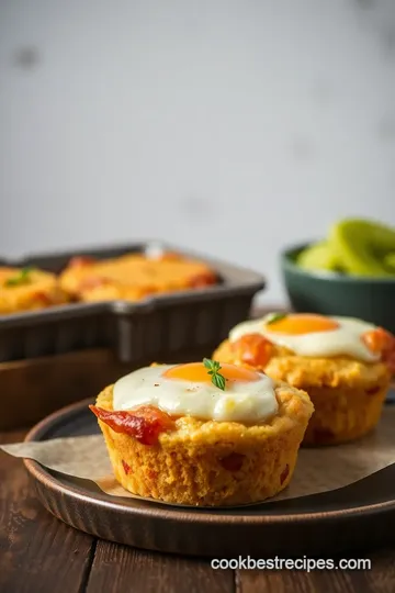 Hash Brown Breakfast Muffins with Ham & Cheese presentation