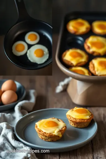 Hash Brown Breakfast Muffins with Ham & Cheese steps