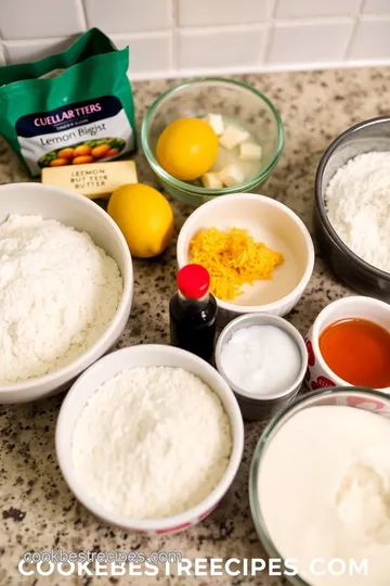 Lemon Thumbprint Cookies with Lemon Curd ingredients