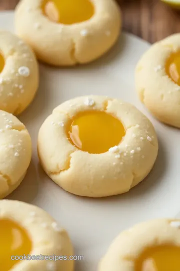 Lemon Thumbprint Cookies with Lemon Curd presentation