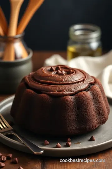 One-Bowl Chocolate Cake presentation