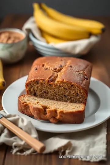 Banana Bread with Peanut Butter & Chocolate presentation