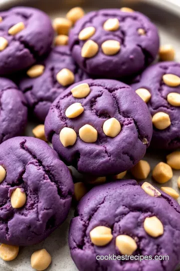 Ube Macadamia Cookies presentation