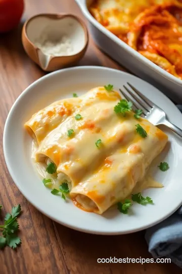 Delicious White Chicken Enchiladas presentation