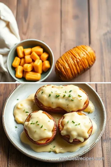 Baked Potatoes Romanoff with Cheesy Delight steps