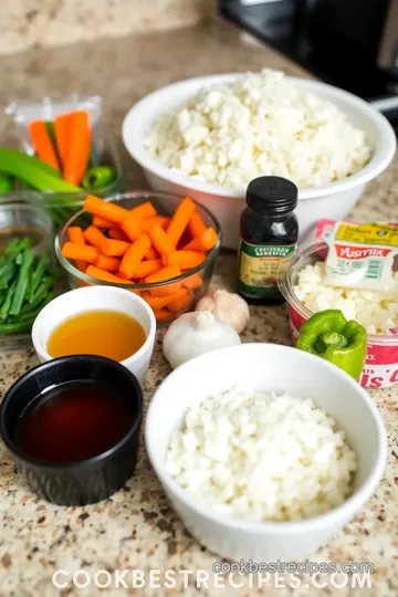 Savory Vegetable Rice Pilaf in a Black and Decker Rice Cooker ingredients