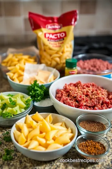 Cheesy Taco Pasta Shells ingredients