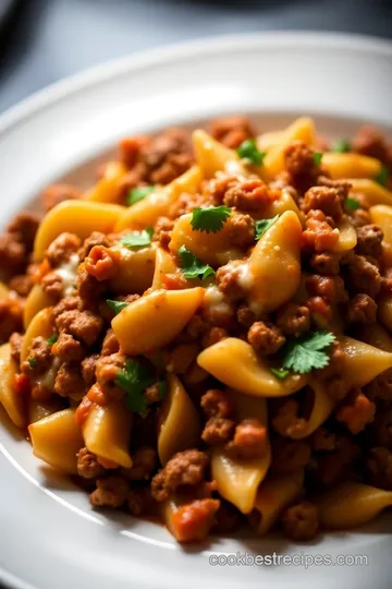 Cheesy Taco Pasta Shells presentation