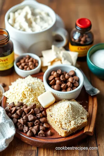 Decadent Chocolate Chip Cookie Butter Bars ingredients