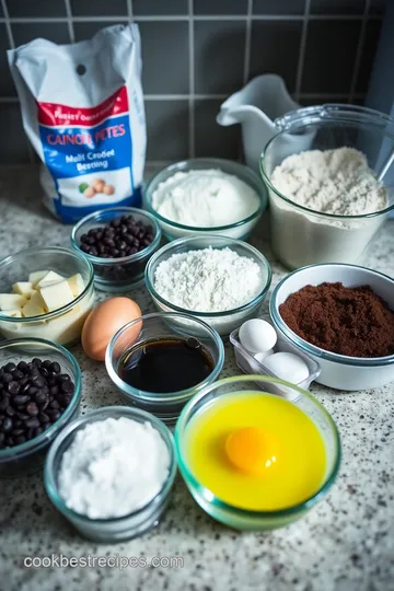 Chocolate Chip Cookie Dough Brownie Bombs ingredients