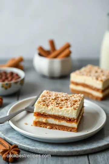 Churro Cheesecake Bars presentation